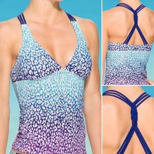 Athleta Poseidon Blue Sydney Macramé Tankini Top
